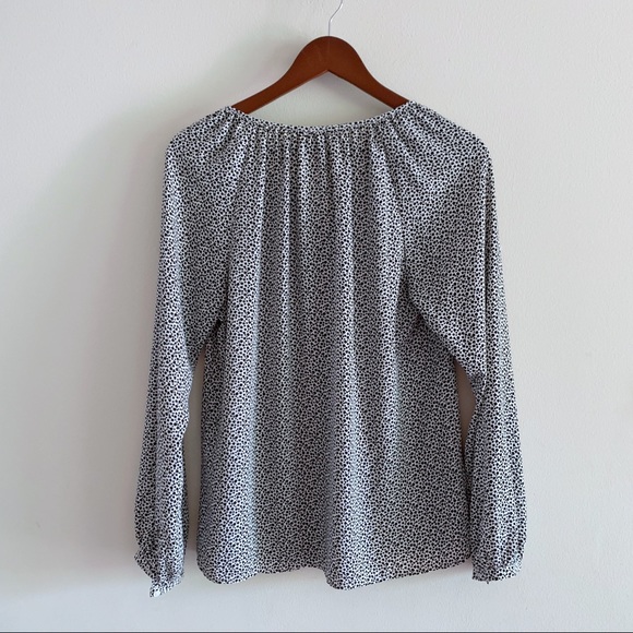 Loft Spotted Yoke Flowing Blouse - Picture 5 of 5